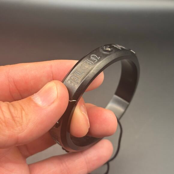 Philipp Plein PJ7AA17BL Mens Black Stainless Steel Hexagon Bracelet NIBWT - Picture 15 of 17